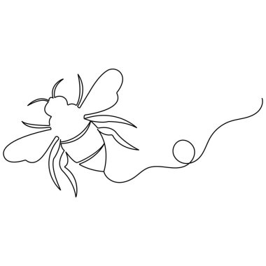 Bal arısı simgesi sürekli bir çizgi çizer.