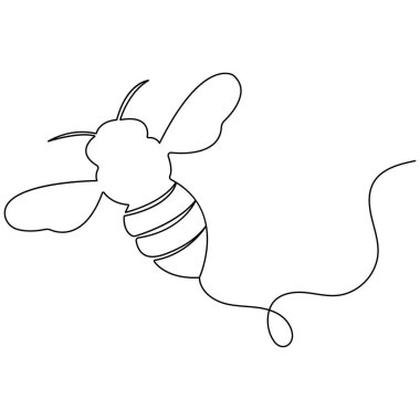 Bal arısı simgesi sürekli bir çizgi çizer.