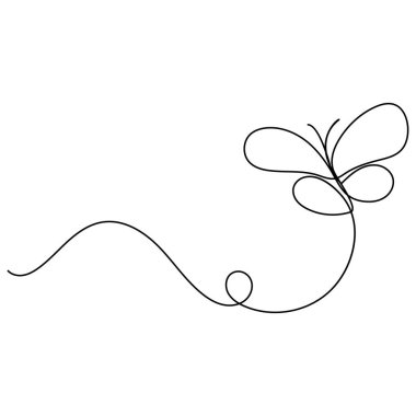 Kelebek simgesi sürekli bir çizgi çizer.