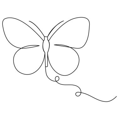 Kelebek simgesi sürekli bir çizgi çizer.