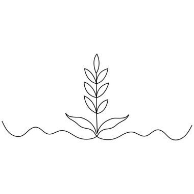  Buğday simgesi sürekli bir çizgi çizer.