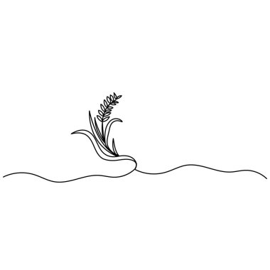  Buğday simgesi sürekli bir çizgi çizer.