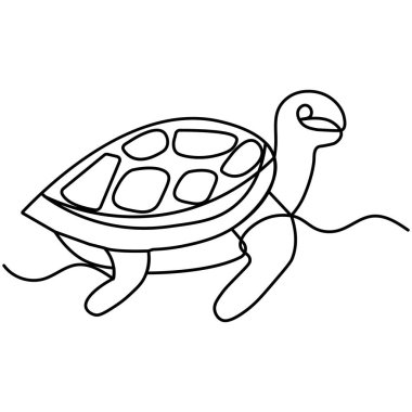 Kaplumbağa simgesi sürekli bir çizgi çizer.