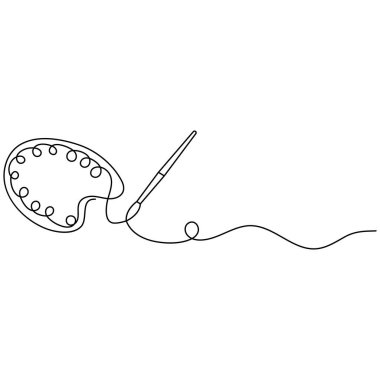 Palet resim fırçası simgesini sürekli bir çizgi çizerek tasvir et