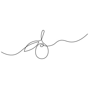 Zeytin simgesi sürekli bir çizgi çizer.