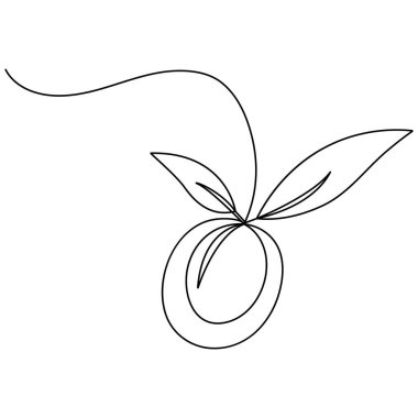 Zeytin simgesi sürekli bir çizgi çizer.