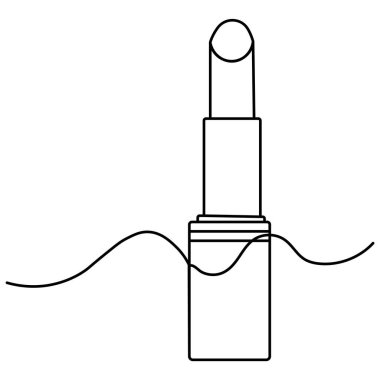 Ruj kozmetik simgesi sürekli bir çizgi çizer.