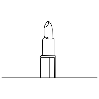 Ruj kozmetik simgesi sürekli bir çizgi çizer.