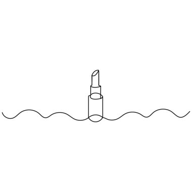 Ruj kozmetik simgesi sürekli bir çizgi çizer.