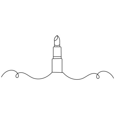 Ruj kozmetik simgesi sürekli bir çizgi çizer.