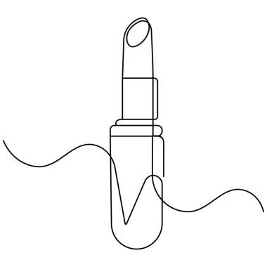 Ruj kozmetik simgesi sürekli bir çizgi çizer.