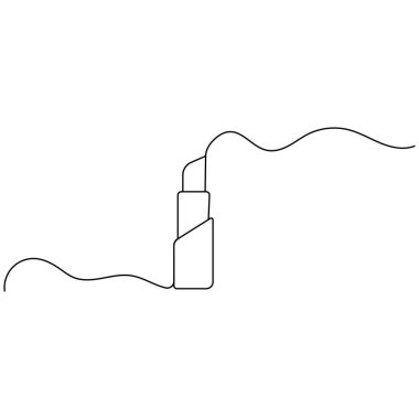 Ruj kozmetik simgesi sürekli bir çizgi çizer.