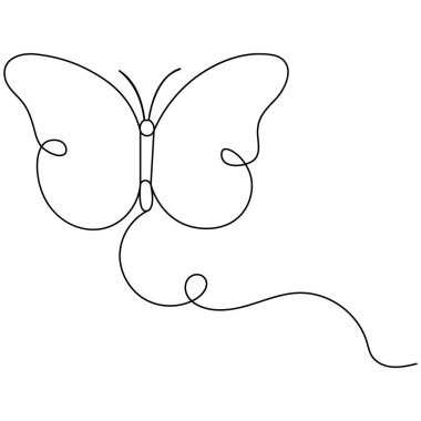 Kelebek simgesi sürekli bir çizgi çizer.