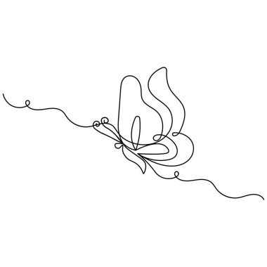 Kelebek simgesi sürekli bir çizgi çizer.