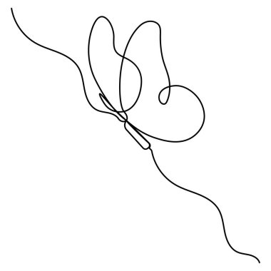 Kelebek simgesi sürekli bir çizgi çizer.