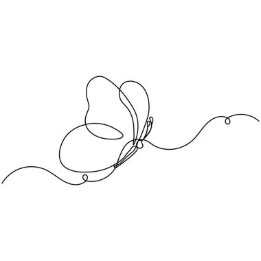 Kelebek simgesi sürekli bir çizgi çizer.