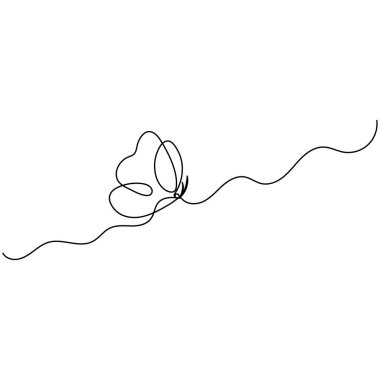 Kelebek simgesi sürekli bir çizgi çizer.