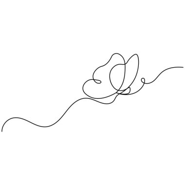 Kelebek simgesi sürekli bir çizgi çizer.