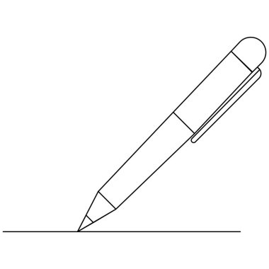 Top kalem tek çizgi sanatı, izole edilmiş dış hat ikonunun sürekli tek çizgi çizimi