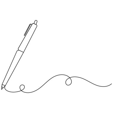 Top kalem tek çizgi sanatı, izole edilmiş dış hat ikonunun sürekli tek çizgi çizimi