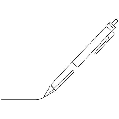 Top kalem tek çizgi sanatı, izole edilmiş dış hat ikonunun sürekli tek çizgi çizimi