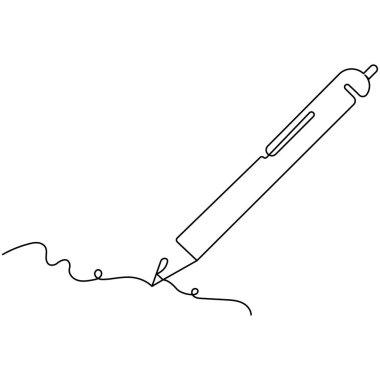 Top kalem tek çizgi sanatı, izole edilmiş dış hat ikonunun sürekli tek çizgi çizimi