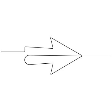 Tek çizgi sanatı, izole edilmiş dış hat vektör simgesinin aralıksız tek çizgi çizimi