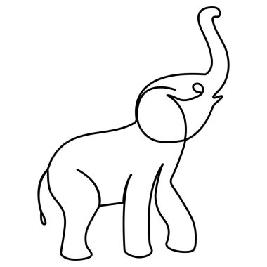 Fil tek çizgi sanatı, izole edilmiş dış hat vektör simgesinin sürekli tek çizgi çizimi