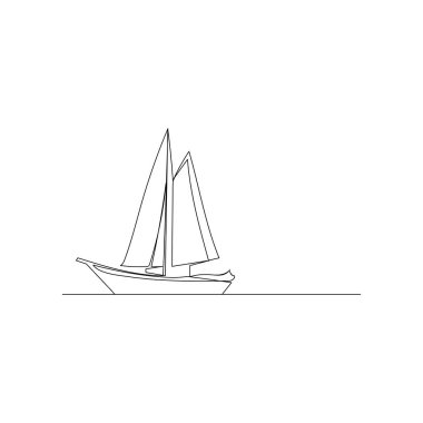 Yelkenli ikonu sürekli bir çizgi çizer.