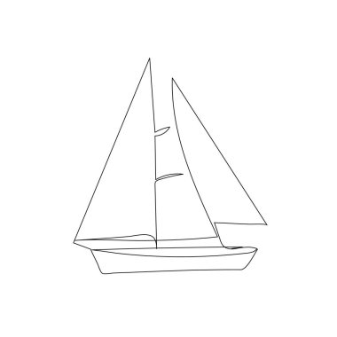 Yelkenli ikonu sürekli bir çizgi çizer.