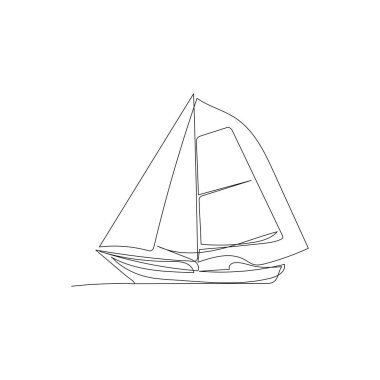 Yelkenli ikonu sürekli bir çizgi çizer.