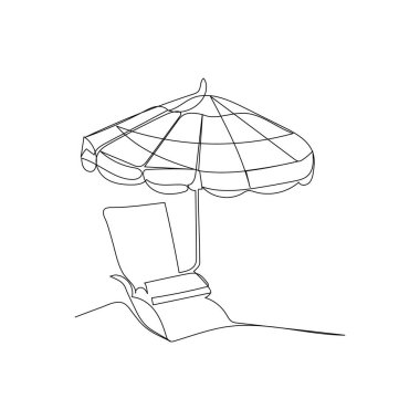 Plaj şemsiyesi sürekli bir çizgi çizer.