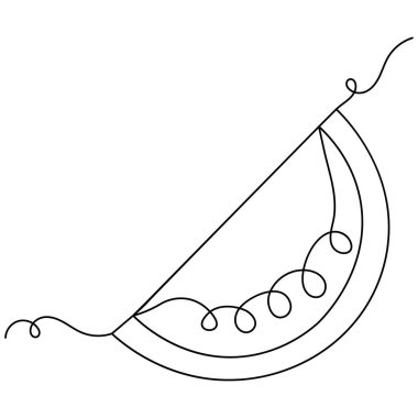 Karpuz simgesi sürekli bir çizgi çizer. 