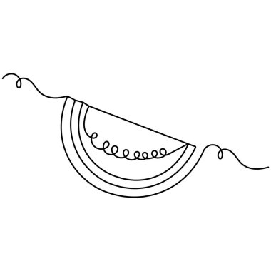 Karpuz simgesi sürekli bir çizgi çizer. 