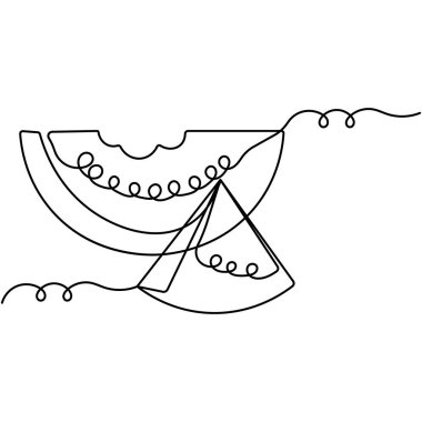 Karpuz simgesi sürekli bir çizgi çizer. 