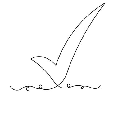 Taslak vektör çiziminin sürekli bir satır simgesini kontrol et