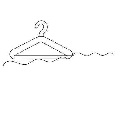 Hangar sürekli bir çizgi çizimi vektör simgesi