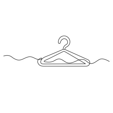 Hangar sürekli bir çizgi çizimi vektör simgesi