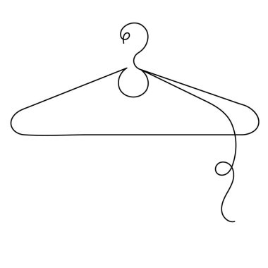 Hangar sürekli bir çizgi çizimi vektör simgesi