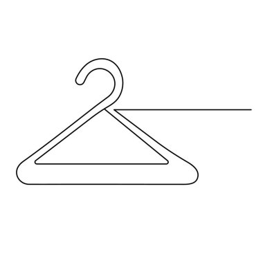 Hangar sürekli bir çizgi çizimi vektör simgesi