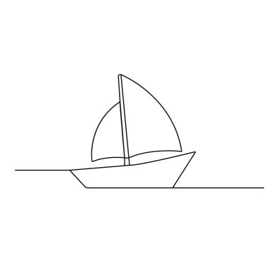 Yelkenli ikonu sürekli bir çizgi çizer.