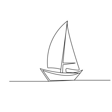 Yelkenli ikonu sürekli bir çizgi çizer.