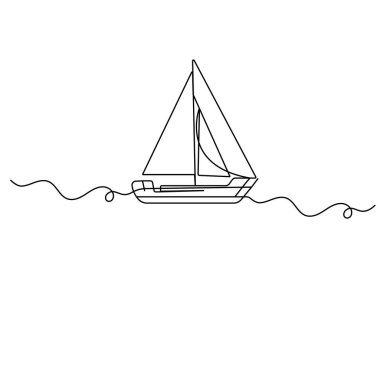 Yelkenli ikonu sürekli bir çizgi çizer.