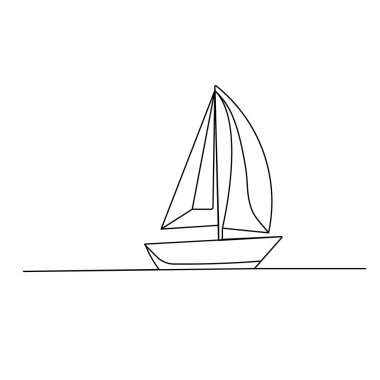 Yelkenli ikonu sürekli bir çizgi çizer.