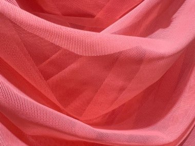 Dalga desenli pembe şifon kumaş arka plan veya duvar kağıdı için kullanılabilir 