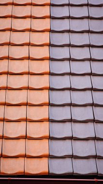 Avrupa 'da bir konut binasının çatı kiremitleri