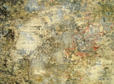 Eski duvarın arkasında bir taş deseni var.