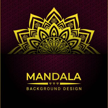 Lüks tasarımı olan soyut altın mandala arka planı.