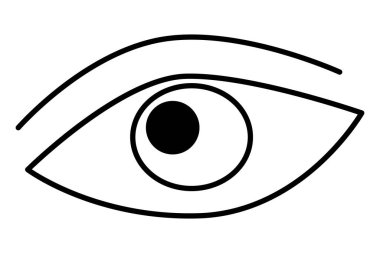 Basit vektör simgesinin sürekli bir çizgi çizimi.