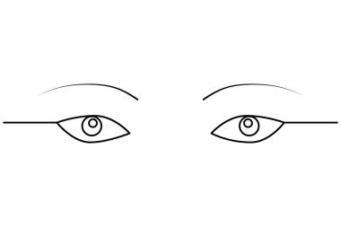 Basit vektör simgesinin sürekli bir çizgi çizimi.